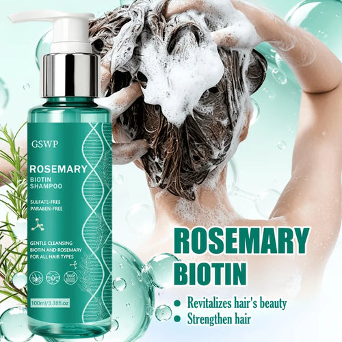 GSWP Rosemary Biotin Shampoo and Conditioner Set. Strengthens hair, smooth and shiny, repairs dry and damaged hair. 100ml+100ml