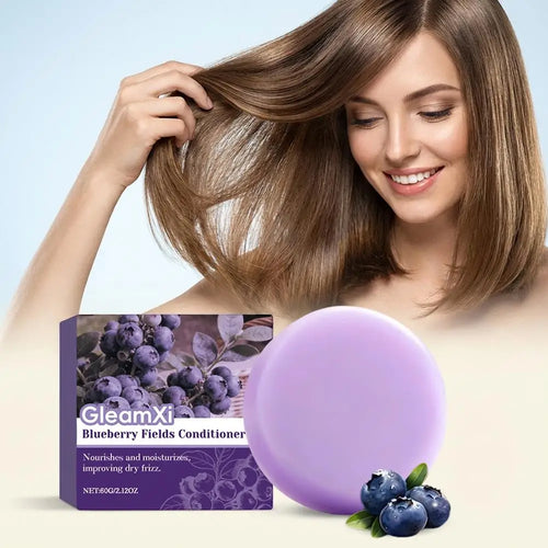 Blueberry Fields Shampoo & Conditioner Bundle Bars Strengthen & Norish Hair, Gentle Moisturizing Scalp Dry & Damaged Hair Care